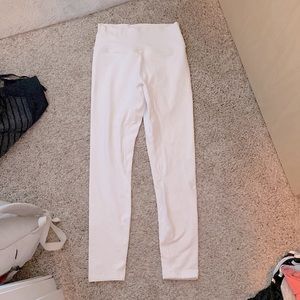 White double lined leggings